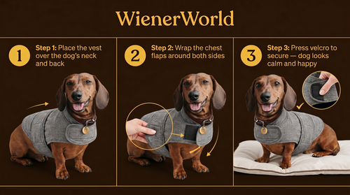 Dachshund Anxiety Vest — Calming Wrap for Storms, Fireworks & Separation